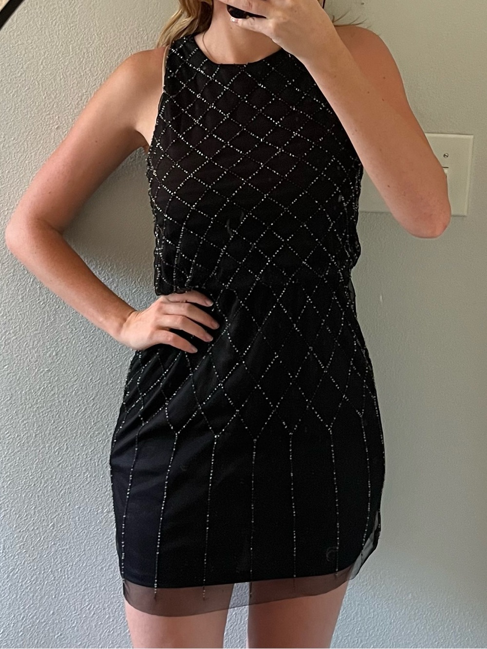 Black beaded dress